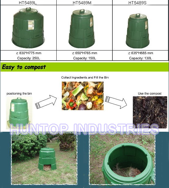 Plastic Portable Worm Compost Bin
